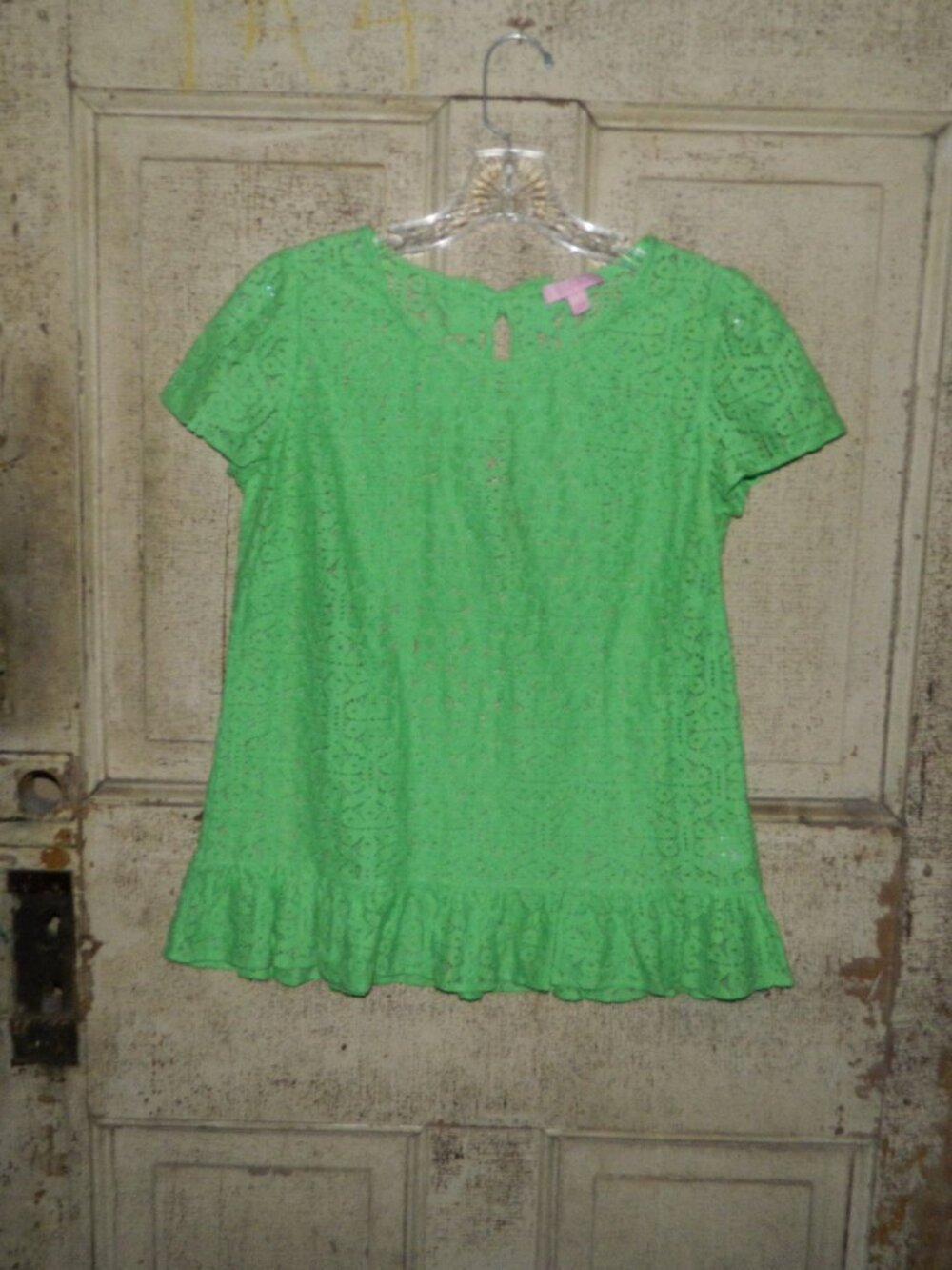 Lilly Pulitzer Darla Lace Bow Back Top Sz S (RR-25)